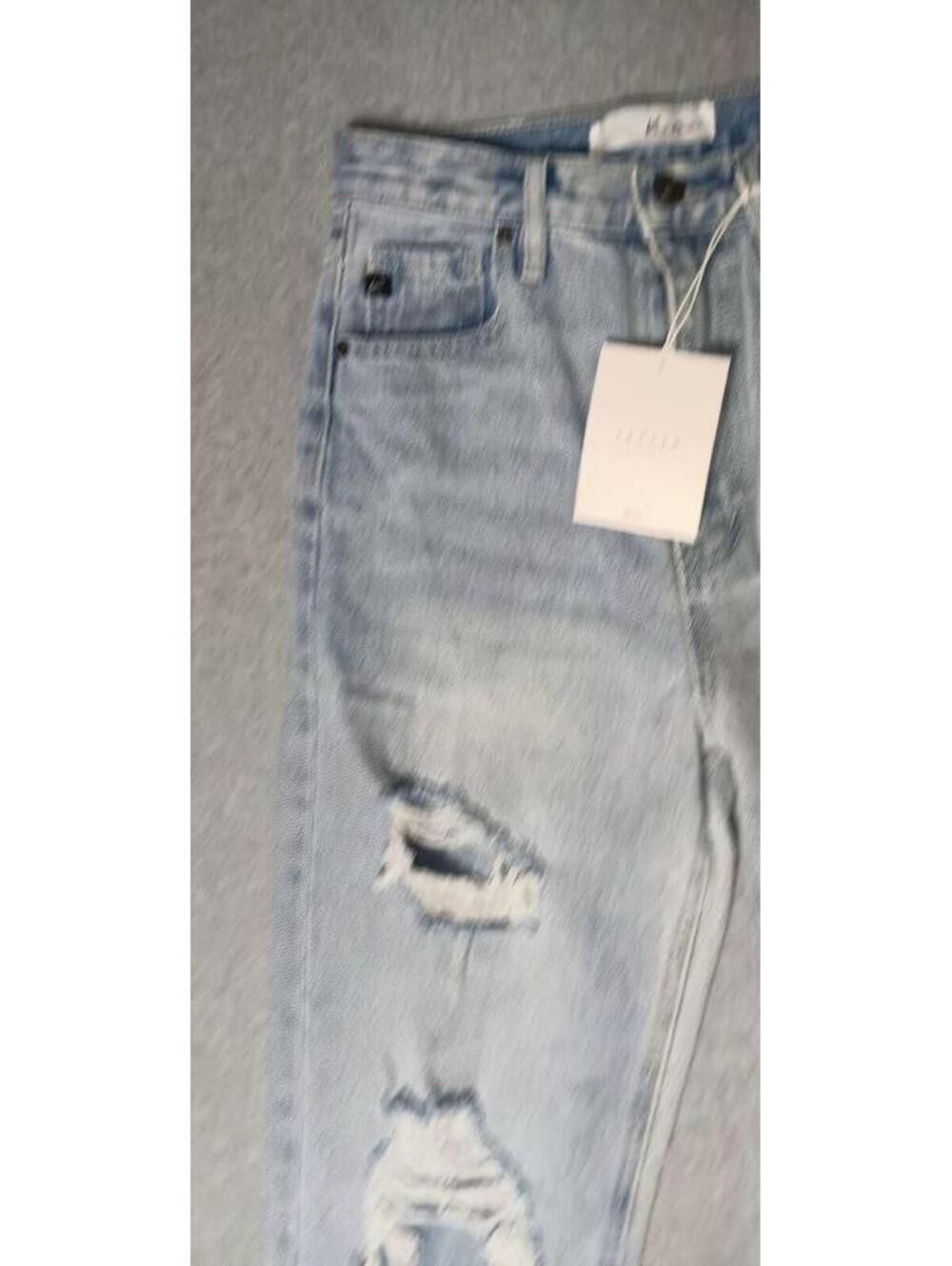 NWT! Kancan Distressed Jeans Womens Size 5/26 Light Blue 5 Pocket - Picture 9 of 13